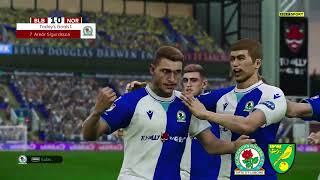 Blackburn vs Norwich Highlights  EFL Championship 202324  PES 21 [upl. by Travus]