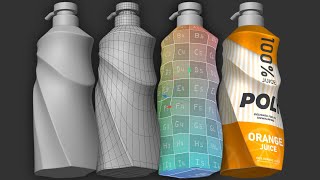 How to UV Unwrap Complex CylindersBottles  Cinema 4D [upl. by Libby]