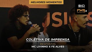 Melhores Momentos  MC LIVINHO x FE ALVES Coletiva de Imprensa [upl. by Cleodel]