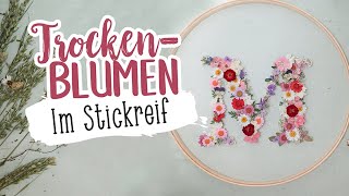 Trockenblumenring DIY  gepresste Blumen aufkleben super einfach 🌺 [upl. by Airalav236]