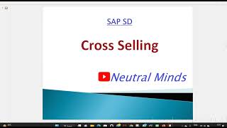 SAP SD  Cross Selling Process with Configuration [upl. by Zolner]