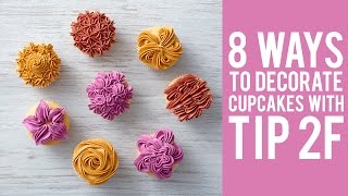 How to Decorate Cupcakes with Wilton Tip 2F [upl. by Enrol237]