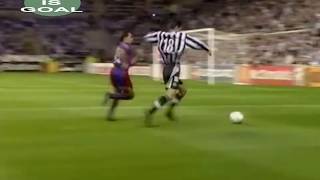 Goal Faustino Asprilla Newcastle FC vs FC Barcelona 17091997 [upl. by Ihsir]