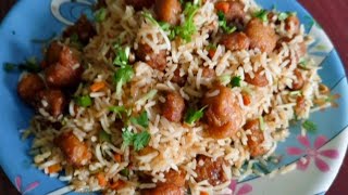 meal maker fried rice soya chunks fried rice meal maker fried rice in telugu [upl. by Tsai447]