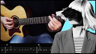 Unstoppable Sia  Guitar Tutorial  Tabs  Easy Chords  Lyrics [upl. by Chas]