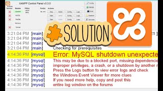 How to fix XAMPP quotError MySQL shutdown unexpectedlyquot  2024 [upl. by Dev]