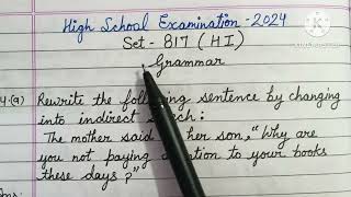 class 10 English grammar previous year 2024 solution EnglishclassesUPboard [upl. by Ahsital578]