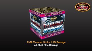 Bright Star Fireworks  2356 Thunder Strike 48 Shot 13G Elite Barrage [upl. by Hadnama]