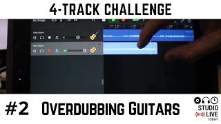 Overdubbing a Guitar Track in GarageBand iOS iPad [upl. by Schnorr]