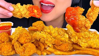 ASMR FRIED CHICKEN amp FRIED SHRIMP POPEYES MUKBANG EATING SOUNDS ASMR Phan [upl. by Ycul]