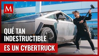 La indestructibilidad del Tesla Cybertruck a prueba [upl. by Alehcim]