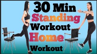 SMALLER WAIST amp FLAT BELLY Home 30 Min Standing Workout Workout NO JUMPING TABATA WORKOUT [upl. by Tabbatha253]