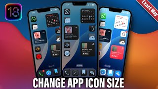 How To Change App Icon Size on iOS 18 [upl. by Aliuqahs]