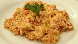 Turkish Menemen Recipe  Egg and Tomato Recipe [upl. by Aratak640]