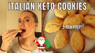 KETO RICCIARELLI ITALIAN CHRISTMAS COOKIE LESS THAN 2GR OF CARBS Ready in 5 min [upl. by Budd736]