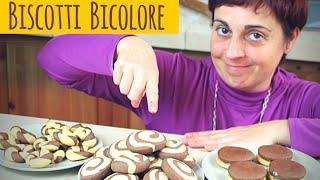 BISCOTTI BICOLORE di PASTA FROLLA SENZA BURRO  3 idee semplici [upl. by Ettesyl149]