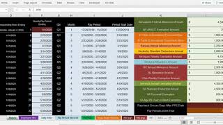 Payroll 2021 in Excel  Kentucky Withholding Edition [upl. by Maeve]