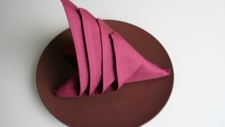 Servietten falten Segel napkin folding sail [upl. by Sessler259]