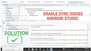 Gradle sync issues in android studio  Gradle sync failed android studio [upl. by Ober]