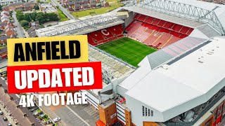 Anfield 4K Aerial Drone Footage  Updated 2024  Liverpool FC [upl. by Leiruh]