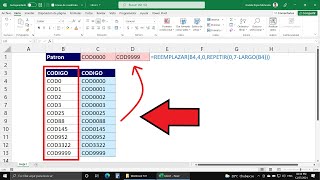 Cómo Rellenar Códigos Consecutivos con un Patrón de Dígitos Constante en Excel [upl. by Mccord535]