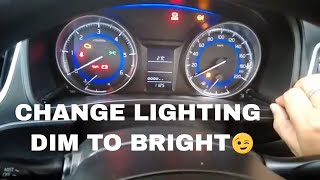 HOW TO ADJUST LIGHTING BRIGHTNESS IN BALENO  Baleno Mein Meter ki light kaise adjust karein [upl. by Garber]