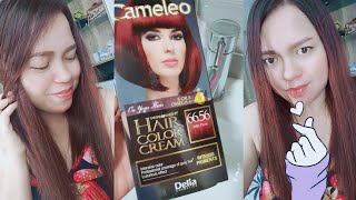 Cameleo Hair Color Lets try it• DIY hair dye at home• Murang pangkulay ng hair•Sabbys liFe [upl. by Heaps]