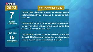 Rehber Takvimi ğŸ“… 07 Ocak 2023 [upl. by Blunt]