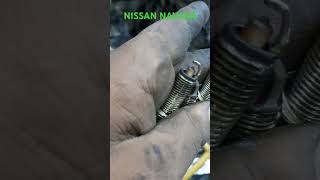 NISSAN NAVARA REPLACING SPARK PLUG [upl. by Anerul]