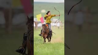 Inner Mongolian Horseback Archery  Horse Archery [upl. by Yllop]