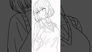 Drawing Akane Kurosawa From Oshi no Ko Fast Speed oshinoko akanekurokawa digitalart anime [upl. by Schaab]