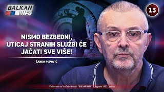 INTERVJU Žarko Popović  Nismo bezbedni uticaj stranih službi će jačati sve više 682023 [upl. by Aicrag657]