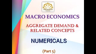 Macro Economics  Aggregate Demand and Related Concepts  Numericals  Part 5 Tamil macroeconomics [upl. by Liew]