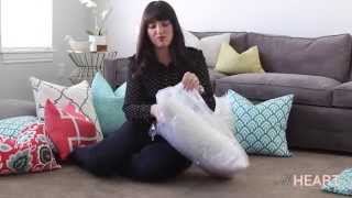 How to Get Perfectly Poofy Throw Pillows  withHEART [upl. by Alcinia]