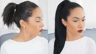 How To Long Ponytail On Short Hair [upl. by Sorvats]