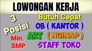 Lowongan Kerja Tanpa Ijazah  Gasss ll Lowongan Kerja Hari Ini [upl. by Anyrb]