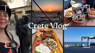 Crete Greece Pt II  horseback riding sailboat tour to Dia Island and more [upl. by Alilak]