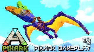 PIXARK QUETZAL TAMING amp ICE DUNGEON ALPHA TRIBE E13   Pix ARK GAMEPLAY [upl. by Oremodlab]