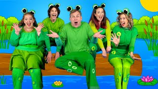 Five Little Speckled Frogs 🐸 Kids Nursery Rhymes [upl. by Gannes487]