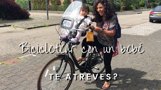 ANDAR EN BICICLETA CON UN BEBÉ MI NUEVO TRANSPORTE [upl. by Artemis]