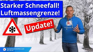 Starker Schneefall an Luftmassengrenze  das Update [upl. by Iralav]