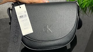 Распаковка сумки CALVIN KLEIN All Day Saddle Bag black beauty [upl. by Emixam]