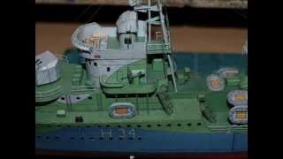 ORP Blyskawica Paper model The build [upl. by Eciral]