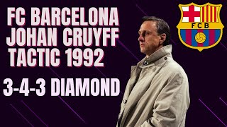 FC24HOW TO PLAY LIKE JOHAN CRUYFF BARCELONA 1992 343 DIAMOND FORMATION TACTICS AND INSTRUCTIONS [upl. by Nyra]