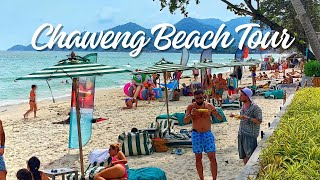 Chaweng Beach Walking Tour 2024  Explore Koh Samuis Tourist Hotspot [upl. by My397]