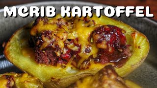 McRIB KARTOFFEL  gefüllte BURGERGRILLKARTOFFEL mit vollem BBQ GESCHMACK  BBQVideo  0815BBQ [upl. by Keefe]