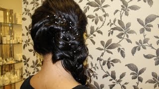 HOW TO Indian Side Braid Hair Style Tutorial [upl. by Nogam]