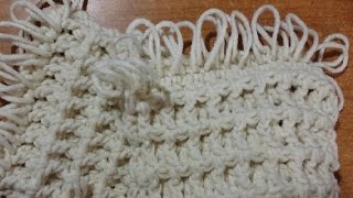 Sciarpa unisex alluncinetto quottridimensionalequot  crochet scarf  bufanda en crochet [upl. by Lani]