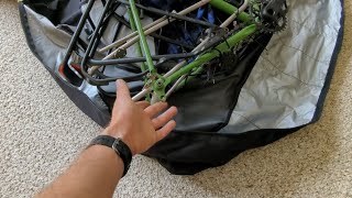 How I pack my bike for flying in the Ground Effect Tardis bicycle bag [upl. by Standford]