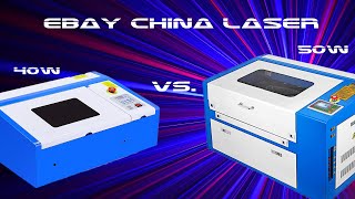 40W vs 50W Ebay Laser Graviermaschine Der ultimative Laser Cutter Vergleich  Lasergravurmaschine [upl. by Ewold]